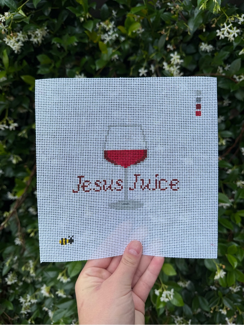 Jesus Juice Christian Needlepoint Canvas
